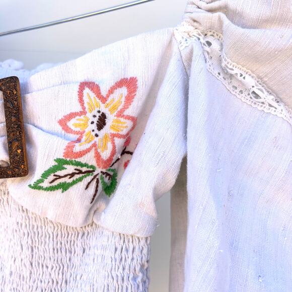 Vintage Obchoei Cropped Prairie Puff Shoulder Cottagecore Unique Top Shirt XS - Picture 6 of 12